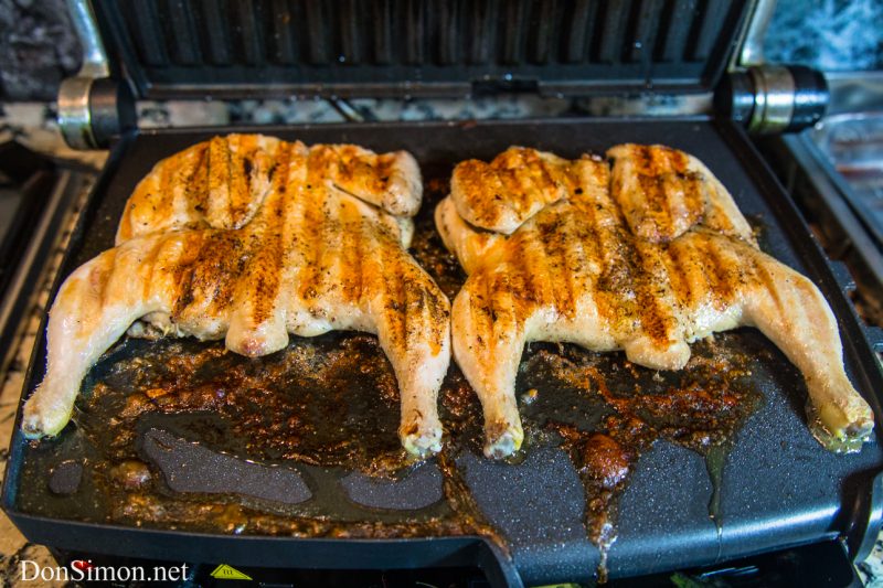 Chicken in electric griller
