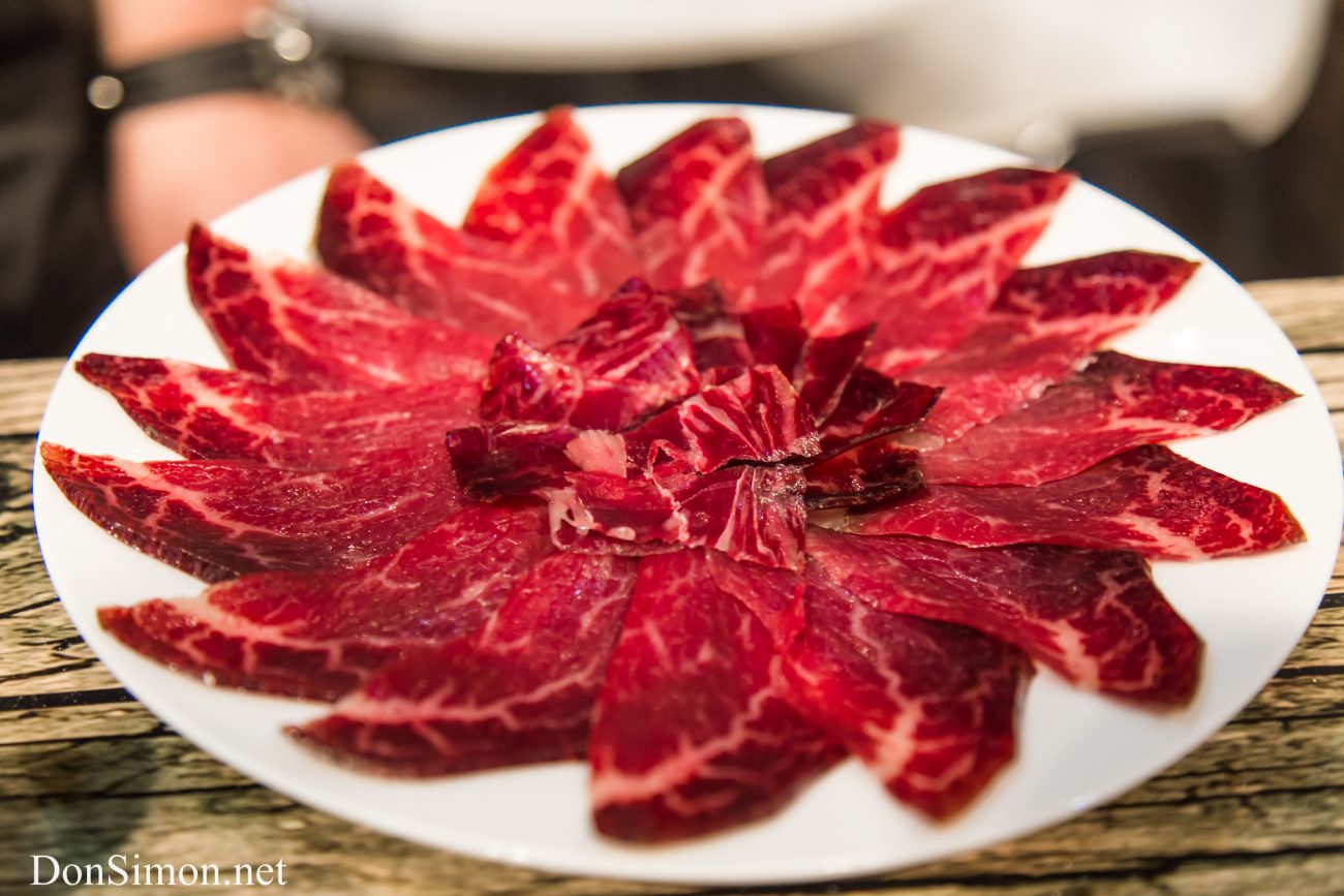 Cecina. Cured smoked beef